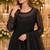 Black chiffon suit with thread embroidery & sequin work