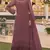 D peach chiffon suit with thread embroidery & sequin work