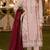 Pink chiffon suit with thread embroidery & sequin work