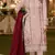 Pink chiffon suit with thread embroidery & sequin work