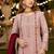 Pink chiffon suit with thread embroidery & sequin work