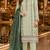 Green chiffon suit with thread embroidery & sequin work