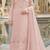 Pink chiffon suit with thread embroidery & sequin work