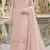 Pink chiffon suit with thread embroidery & sequin work