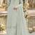 Sea green chiffon suit with thread embroidery & sequin work