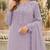 Lavender chiffon suit with thread embroidery & sequin work