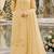 Yellow chiffon suit with thread embroidery & sequin work