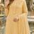 Yellow chiffon suit with thread embroidery & sequin work