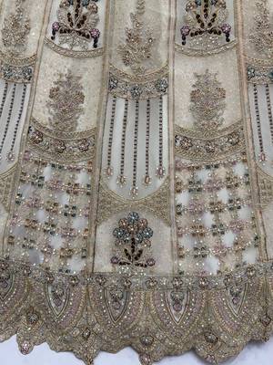 Fascinating White Sequin Net Traditional Lehenga Choli With Dupatta 8