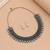 Silver color oxidised necklace set