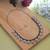 Silver color oxidised necklace set
