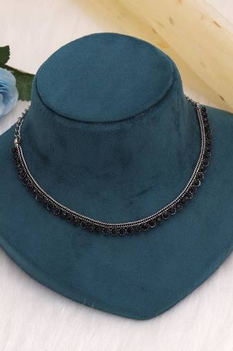 Black color oxidised necklace
