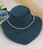 Silver color oxidised necklace