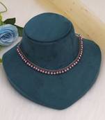 Light pink color oxidised necklace