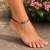 Black color single foot thread anklet