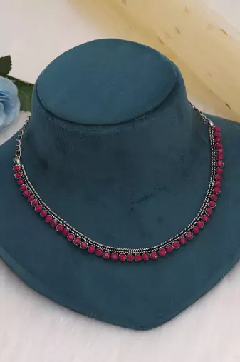 Rani color oxidised necklace
