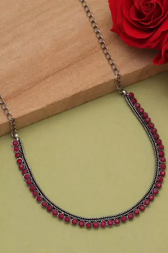 Rani color oxidised necklace