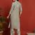 Women olive ethnic motifs chikankari embroidered regular rayon cotton liva kurta with trousers