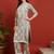 Women olive ethnic motifs chikankari embroidered regular rayon cotton liva kurta with trousers