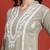 Women olive ethnic motifs chikankari embroidered regular rayon cotton liva kurta with trousers