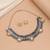 White color dual tone oxidised necklace set