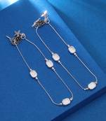 Silver color oxidised anklet