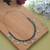 Firozi color dual tone oxidised necklace set
