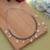 White color dual tone oxidised necklace set