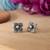 Silver color oxidised earrings