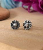 Silver color oxidised earrings