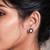 Silver color oxidised earrings