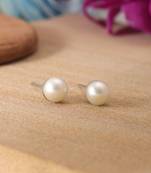 White color oxidised earrings