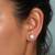 White color oxidised earrings