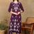 Women purple floral booti embroidered chikankari liva straight kurta & palazzo set