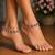 Rani & green color oxidised anklet