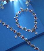 Multi color oxidised anklet