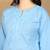 Women blue cotton floral chikankari embroidered straight kurta & palazzo set