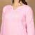 Women pink cotton floral chikankari embroidered straight kurta & palazzo set