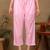 Women pink cotton floral chikankari embroidered straight kurta & palazzo set