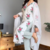 Women's Rayon Floral Printed White Ethnic Kurti Suit Set