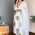 Women's Rayon Floral Printed White Ethnic Kurti Suit Set