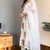 Women's Rayon Floral Printed White Ethnic Kurti Suit Set