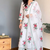 Women's Rayon Floral Printed White Ethnic Kurti Suit Set
