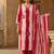 Pink stripe printed cotton stitched straight kurta set with pant for women