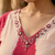 Pink stripe printed cotton stitched straight kurta set with pant for women