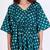 Green polka dot printed cotton kaftan co-ord set for women