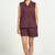 Maroon cotton printed shorts co-ord set for women
