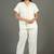 Cream everyday wear cotton pyjama co-ord set for women