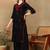 Women black & red floral embroidered chikankari straight kurta