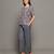 Grey everyday wear cotton pyjama co-ord set for women